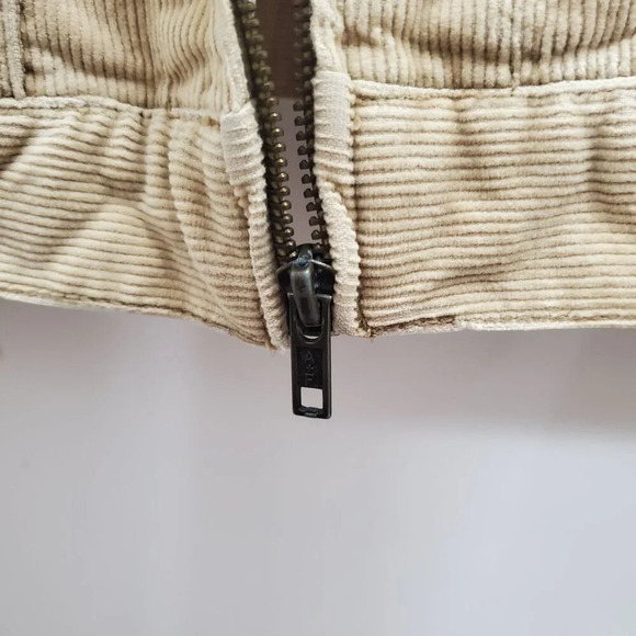 Abercrombie & Fitch Women's Vintage Tan Retro 70s Corduroy Zip Front Jacket‎ S - Picture 5 of 8